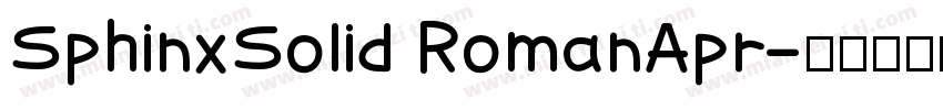 SphinxSolid RomanApr字体转换